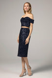 Sheath-Column Knee Length Sequined Dress CS0291 - COCOMELODY