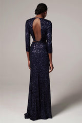 Sheath-Column Floor Length Sequined Dress CS0293 - COCOMELODY