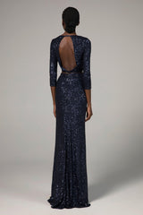 Trumpet-Mermaid Floor Length Sequined Dress CS0295 - COCOMELODY