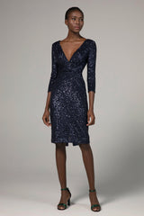 Sheath-Column Knee Length Sequined Dress CS0296 - COCOMELODY