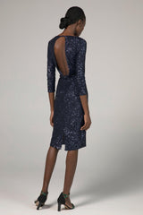 Sheath-Column Knee Length Sequined Dress CS0296 - COCOMELODY