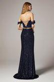 Sheath-Column Floor Length Sequined Dress CS0298 - COCOMELODY