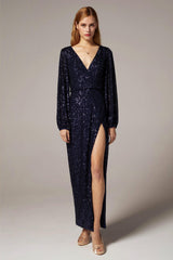 Sheath-Column Ankle Length Sequined Dress CS0303 - COCOMELODY