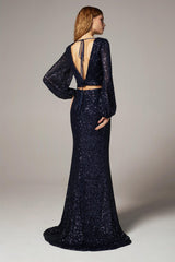 Trumpet-Mermaid Ankle Length Sequined Dress CS0304 - COCOMELODY