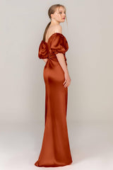 Sheath Floor Length Luxe Satin Dress CS0322 - COCOMELODY