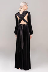 Sheath-Column Floor Length Velvet Dress CS0332 - COCOMELODY