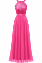 A-Line Floor Length Sequined Prom Dress CS0422 - COCOMELODY