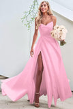 A-Line Court Train Satin Prom Dress CS0423 - COCOMELODY