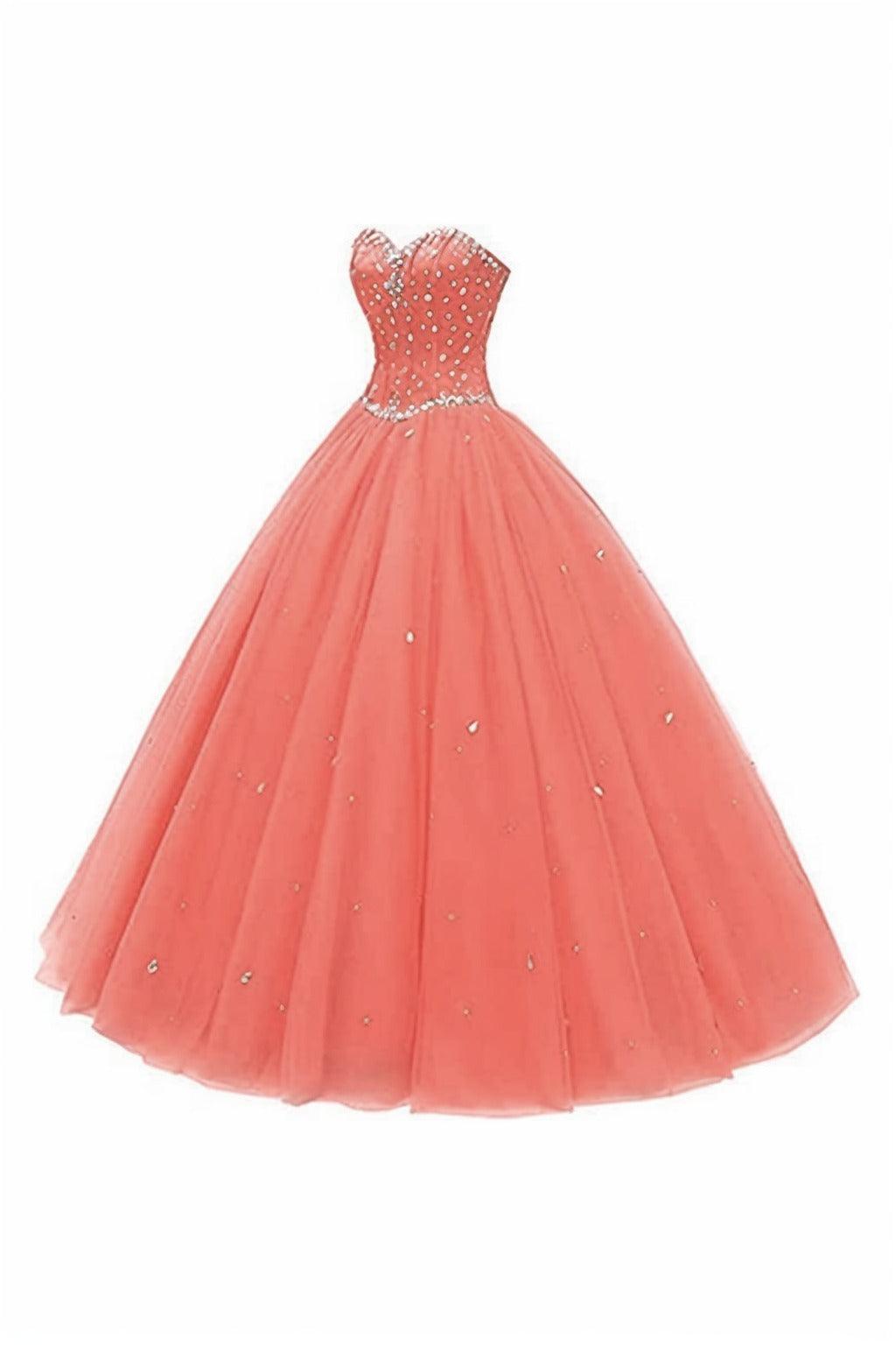 Princess Floor Length Tulle Prom Dress CS0425 - COCOMELODY