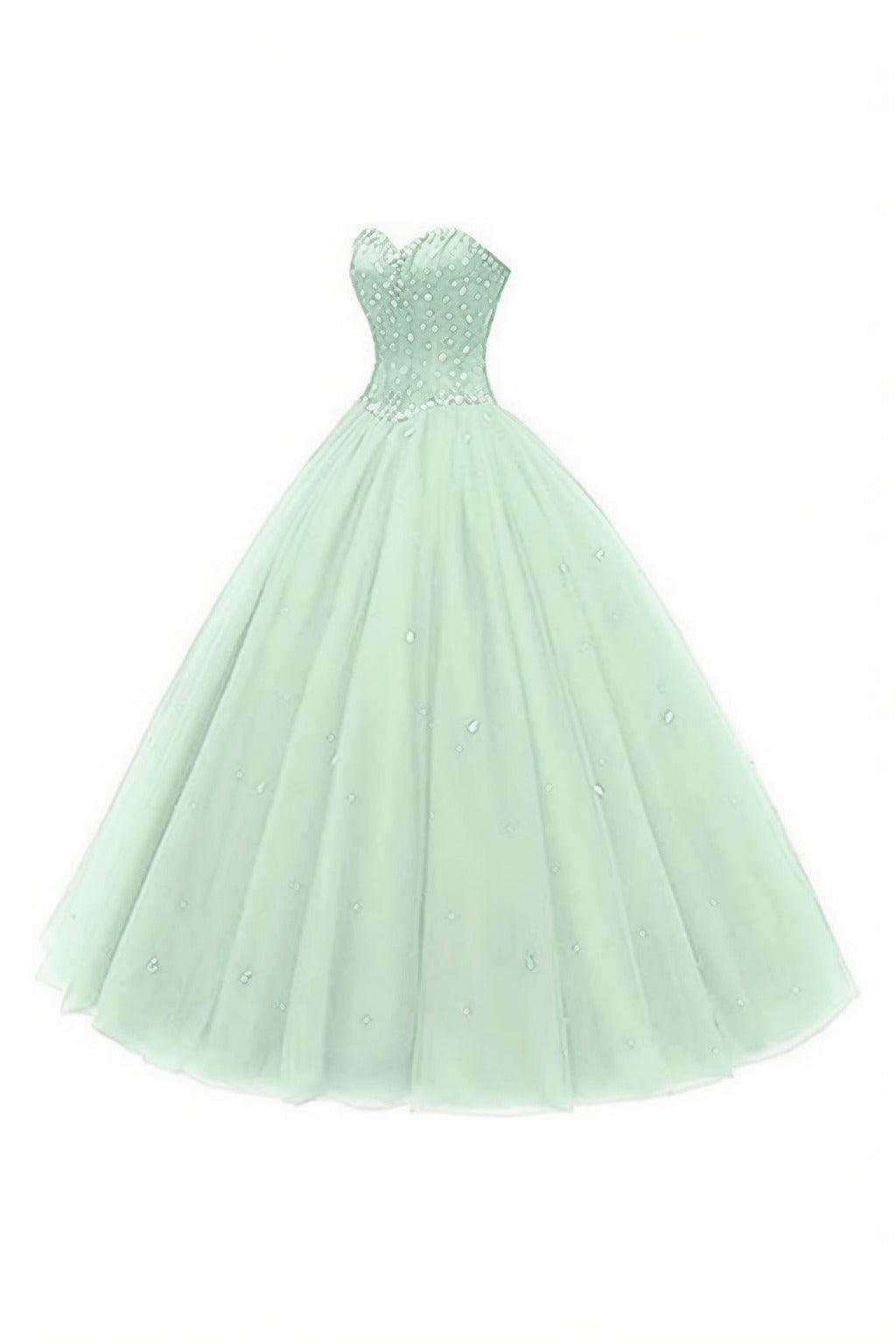 Princess Floor Length Tulle Prom Dress CS0425 - COCOMELODY