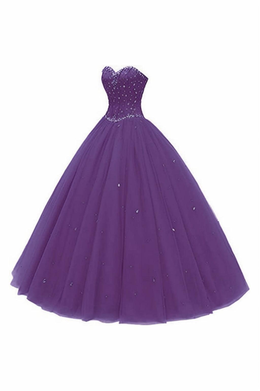 Princess Floor Length Tulle Prom Dress CS0425 - COCOMELODY