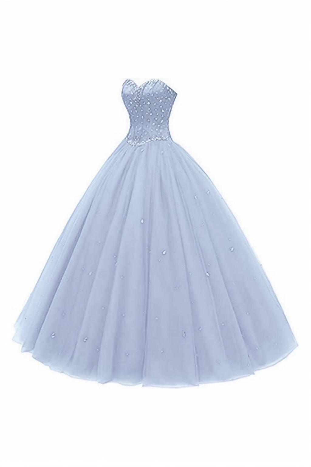 Princess Floor Length Tulle Prom Dress CS0425 - COCOMELODY