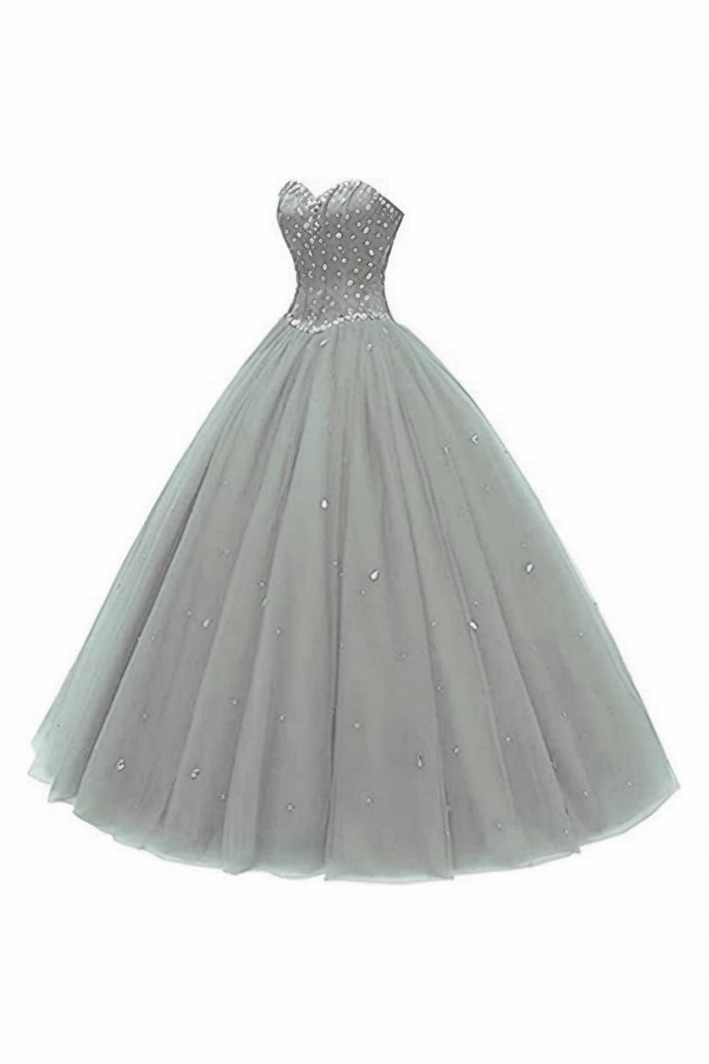 Princess Floor Length Tulle Prom Dress CS0425 - COCOMELODY