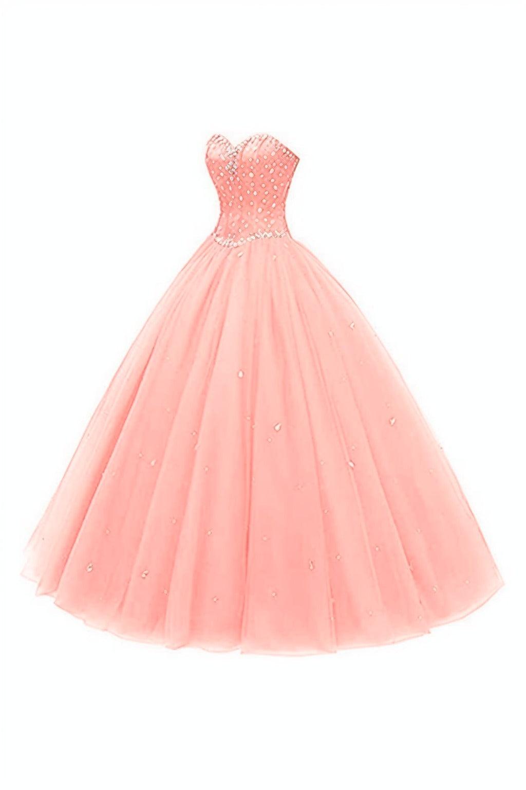 Princess Floor Length Tulle Prom Dress CS0425 - COCOMELODY