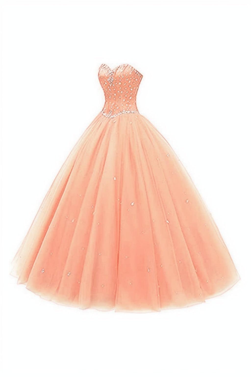 Princess Floor Length Tulle Prom Dress CS0425 - COCOMELODY