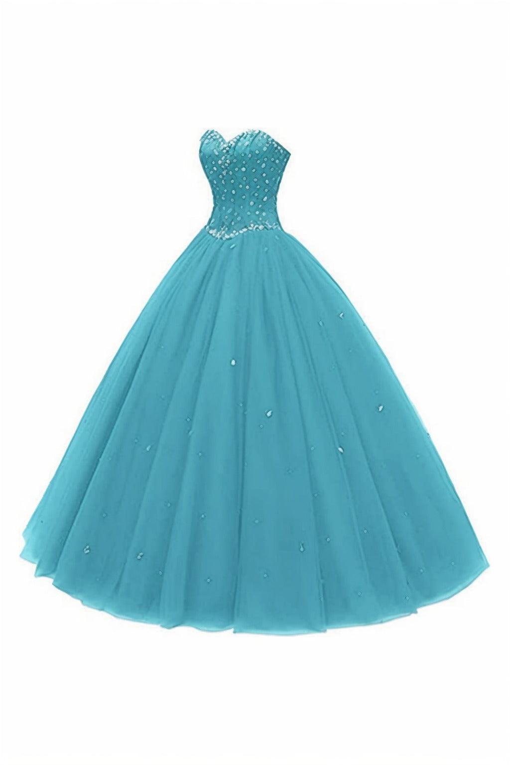 Princess Floor Length Tulle Prom Dress CS0425 - COCOMELODY