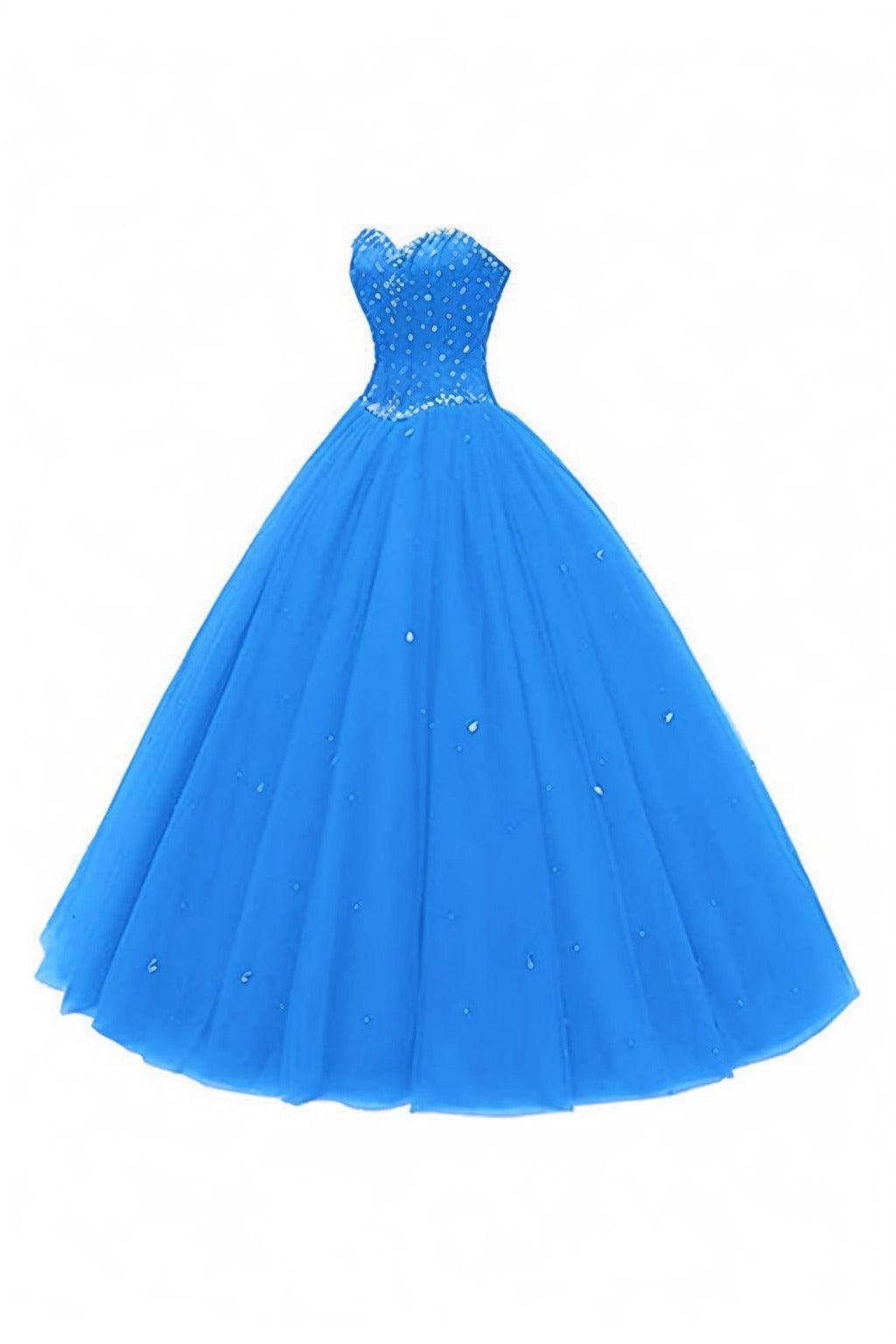 Princess Floor Length Tulle Prom Dress CS0425 - COCOMELODY