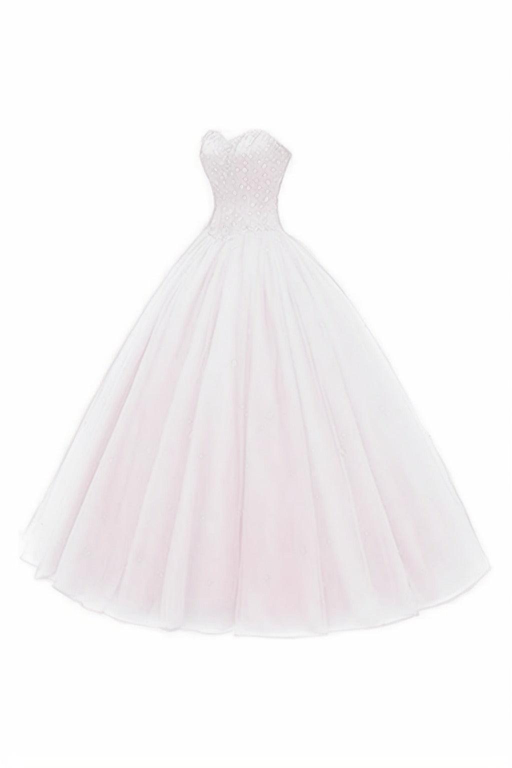 Princess Floor Length Tulle Prom Dress CS0425 - COCOMELODY