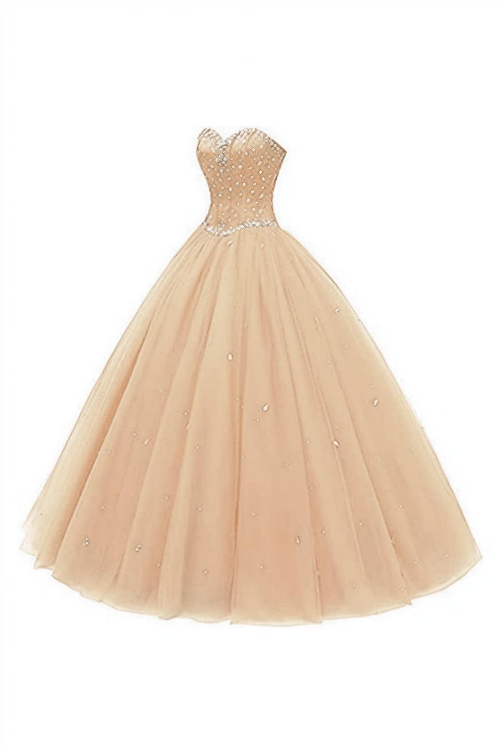 Princess Floor Length Tulle Prom Dress CS0425 - COCOMELODY