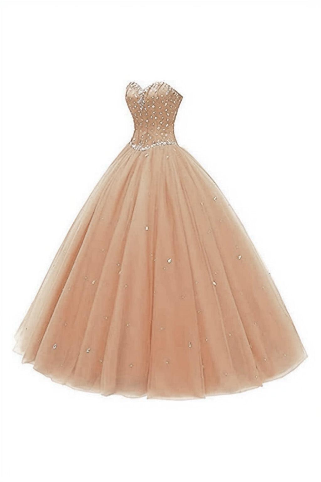 Princess Floor Length Tulle Prom Dress CS0425 - COCOMELODY