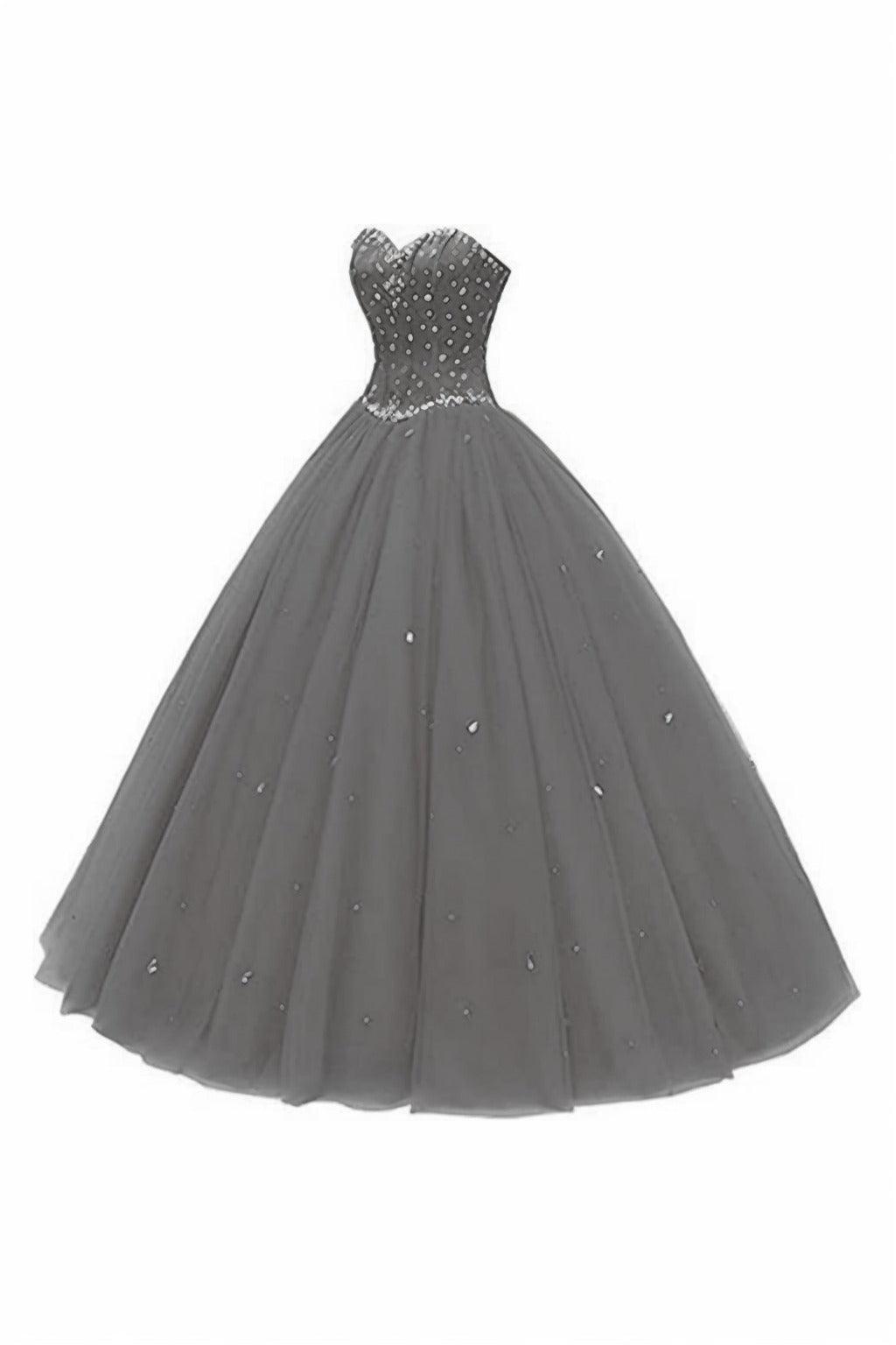 Princess Floor Length Tulle Prom Dress CS0425 - COCOMELODY
