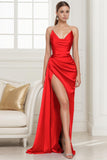 Trumpet-Mermaid Sweep-Brush Train Silk-Like Prom Dress CS0433 - COCOMELODY