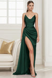 Trumpet-Mermaid Sweep-Brush Train Silk-Like Prom Dress CS0433 - COCOMELODY