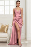 Trumpet-Mermaid Sweep-Brush Train Silk-Like Prom Dress CS0433 - COCOMELODY