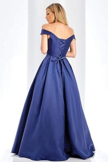 A-Line Floor Length Satin Prom Dress CS0408 - COCOMELODY