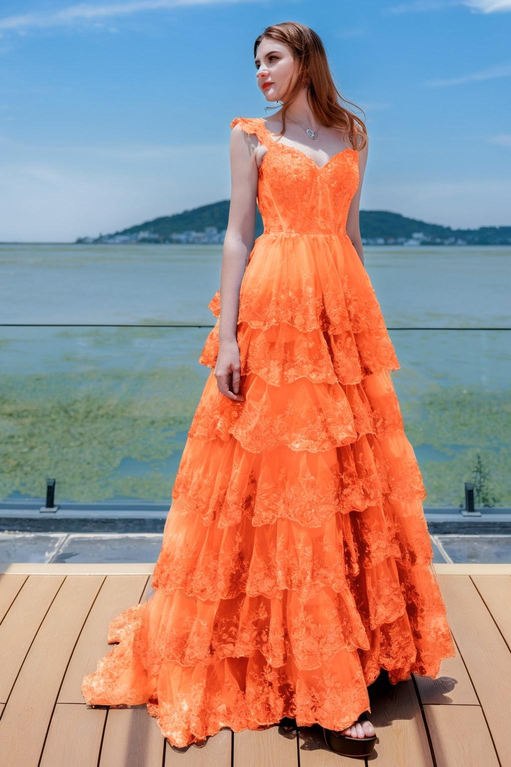 Ball Gown Sweep-Brush Train Tulle Prom Dress CS0481 - COCOMELODY