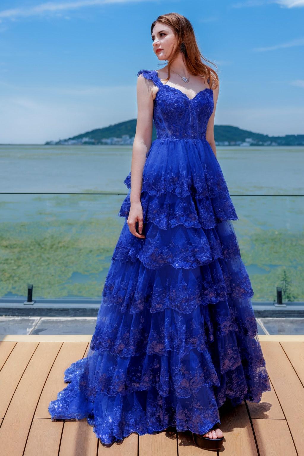 Ball Gown Sweep-Brush Train Tulle Prom Dress CS0481 - COCOMELODY