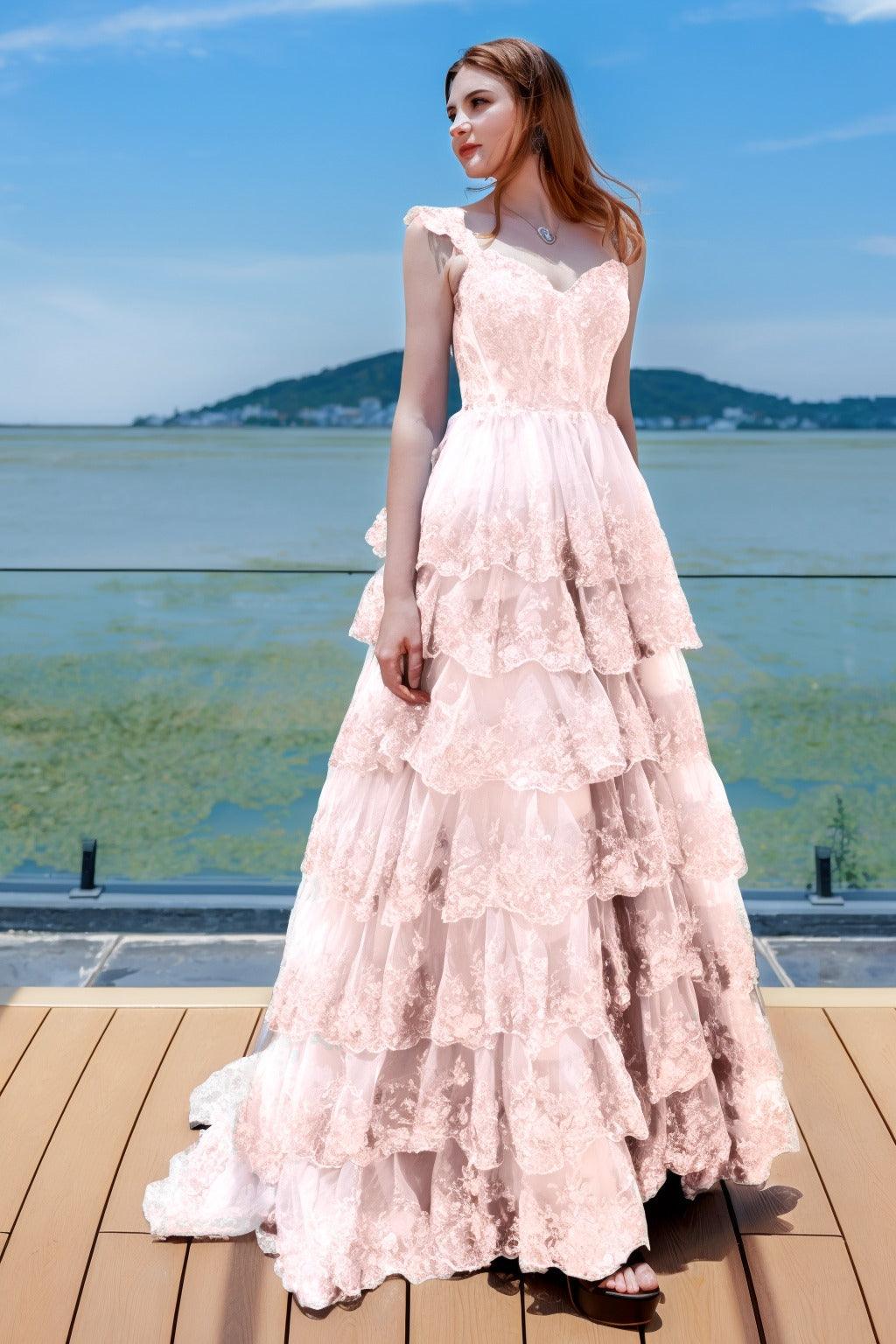 Ball Gown Sweep-Brush Train Tulle Prom Dress CS0481 - COCOMELODY