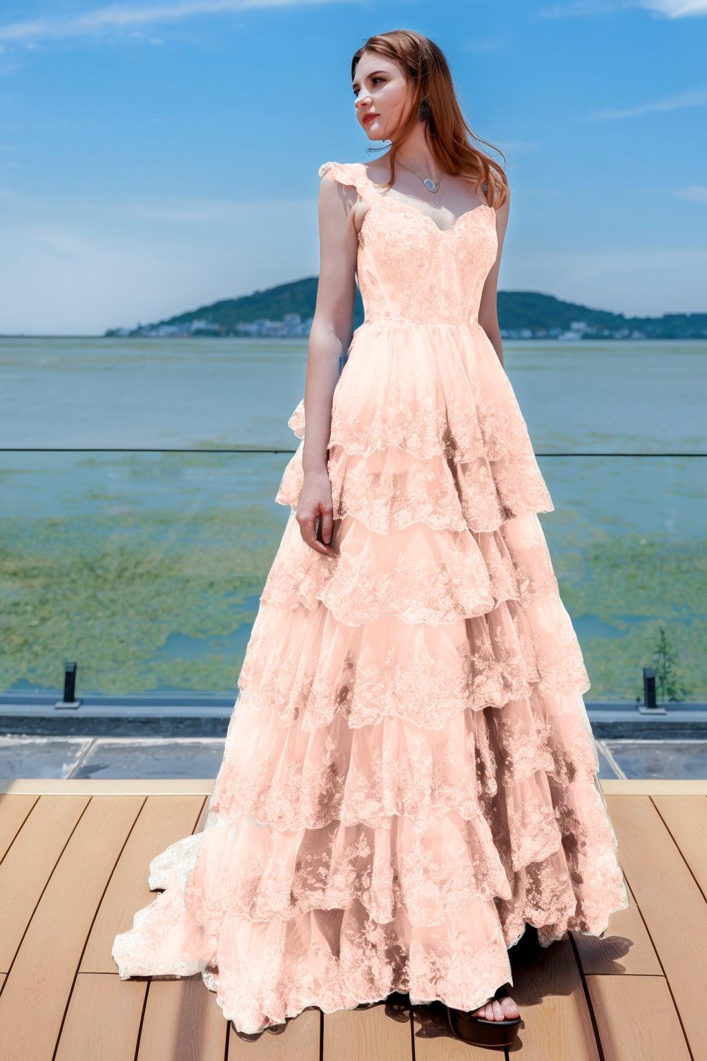 Ball Gown Sweep-Brush Train Tulle Prom Dress CS0481 - COCOMELODY