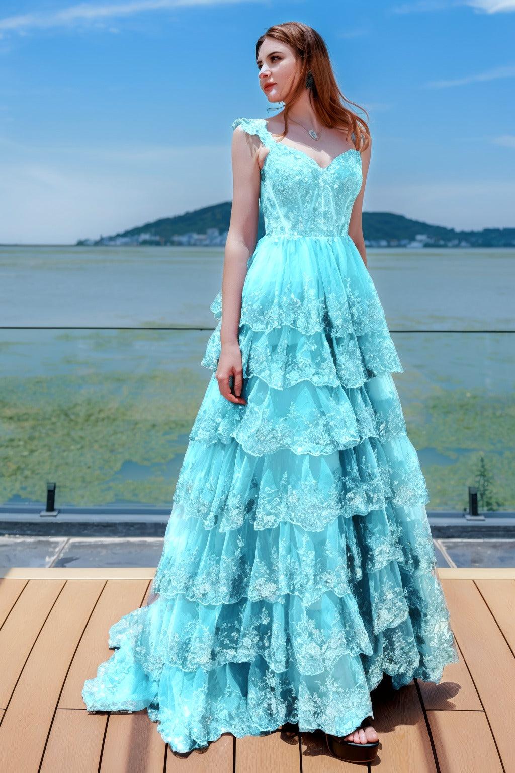 Ball Gown Sweep-Brush Train Tulle Prom Dress CS0481 - COCOMELODY