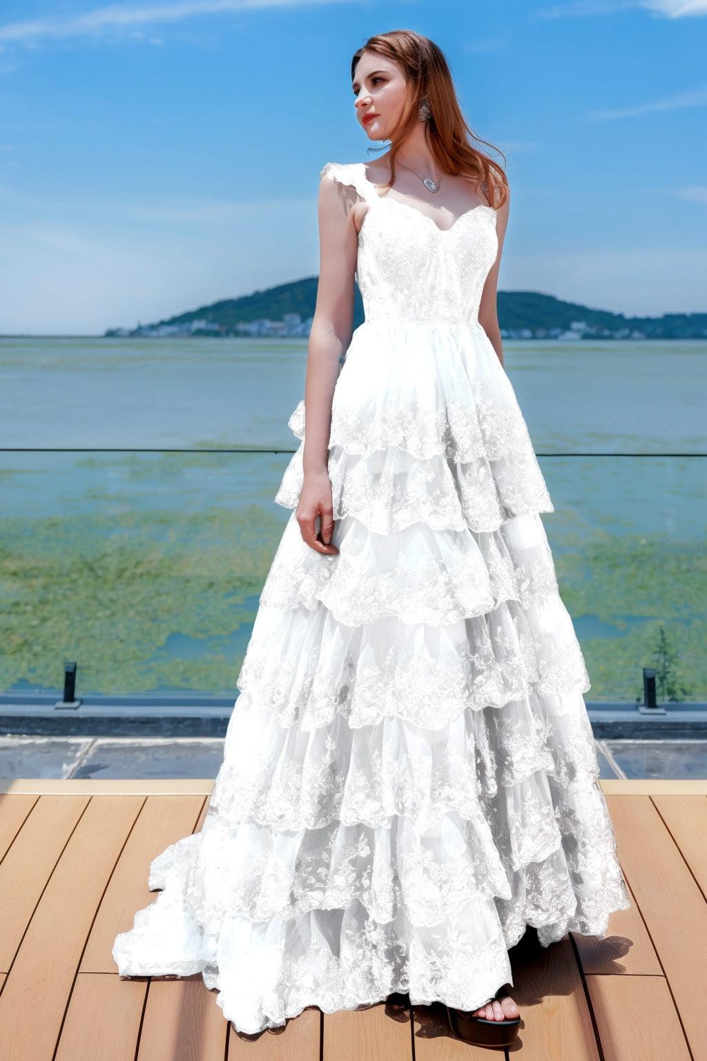 Ball Gown Sweep-Brush Train Tulle Prom Dress CS0481 - COCOMELODY