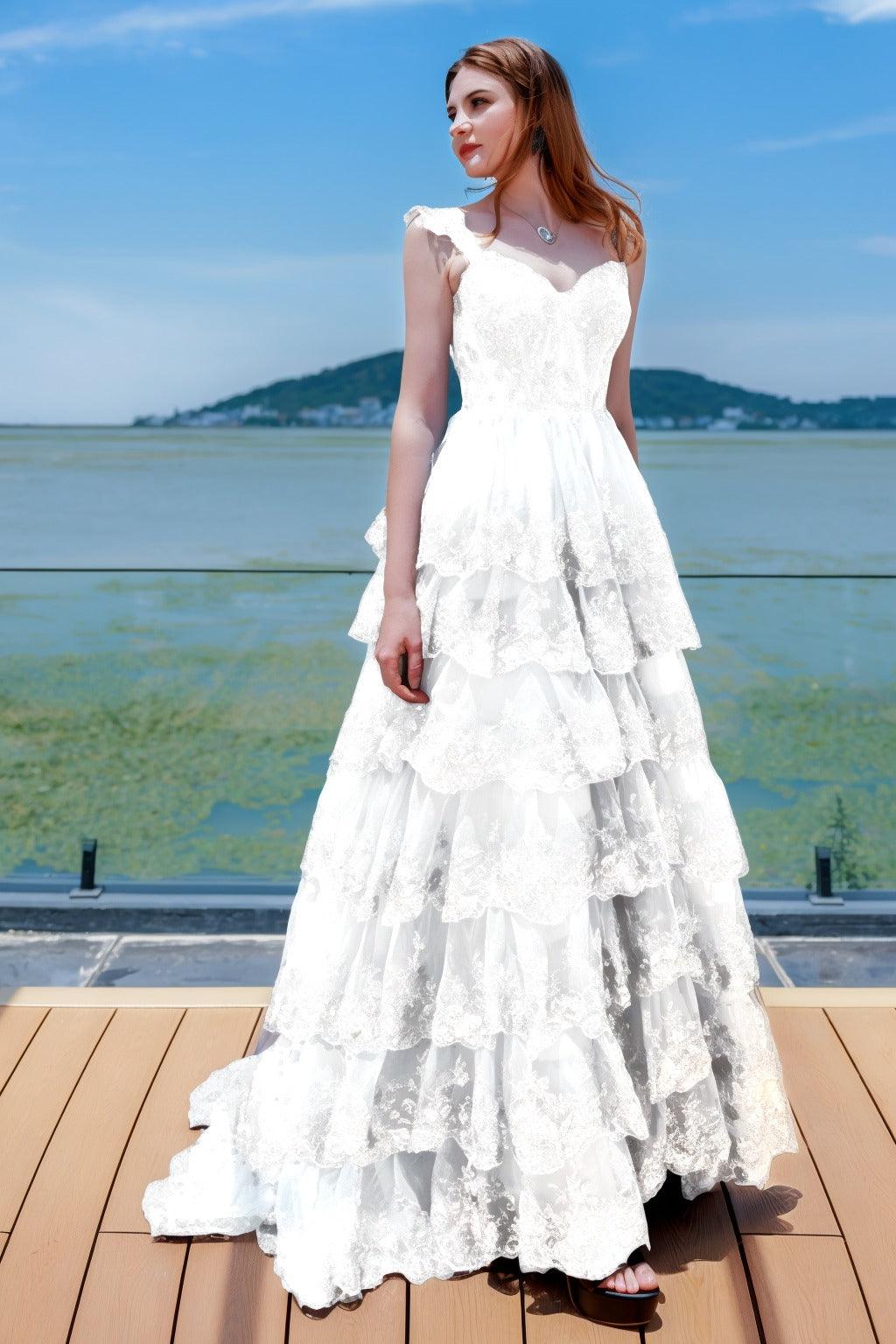 Ball Gown Sweep-Brush Train Tulle Prom Dress CS0481 - COCOMELODY