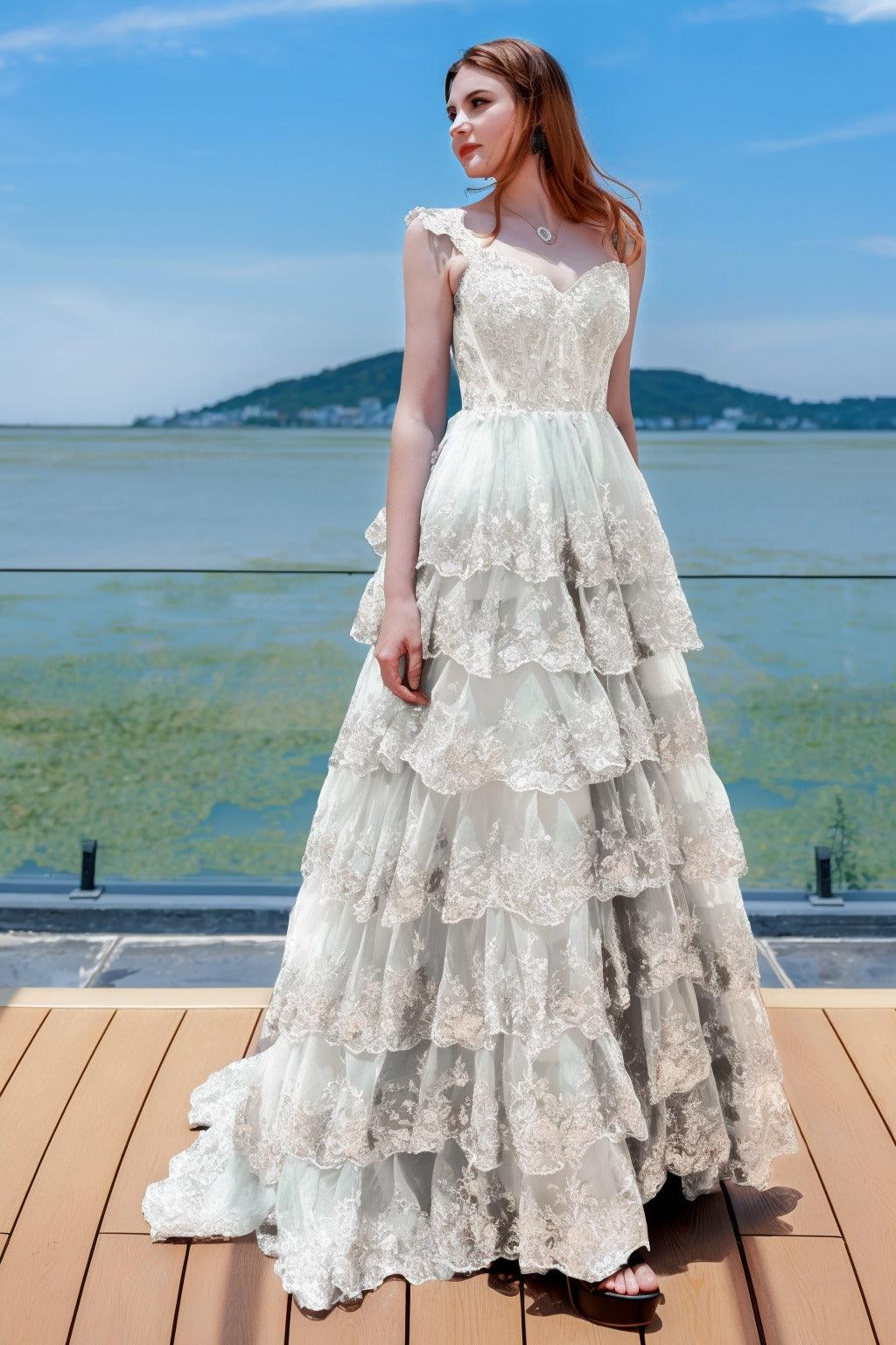 Ball Gown Sweep-Brush Train Tulle Prom Dress CS0481 - COCOMELODY