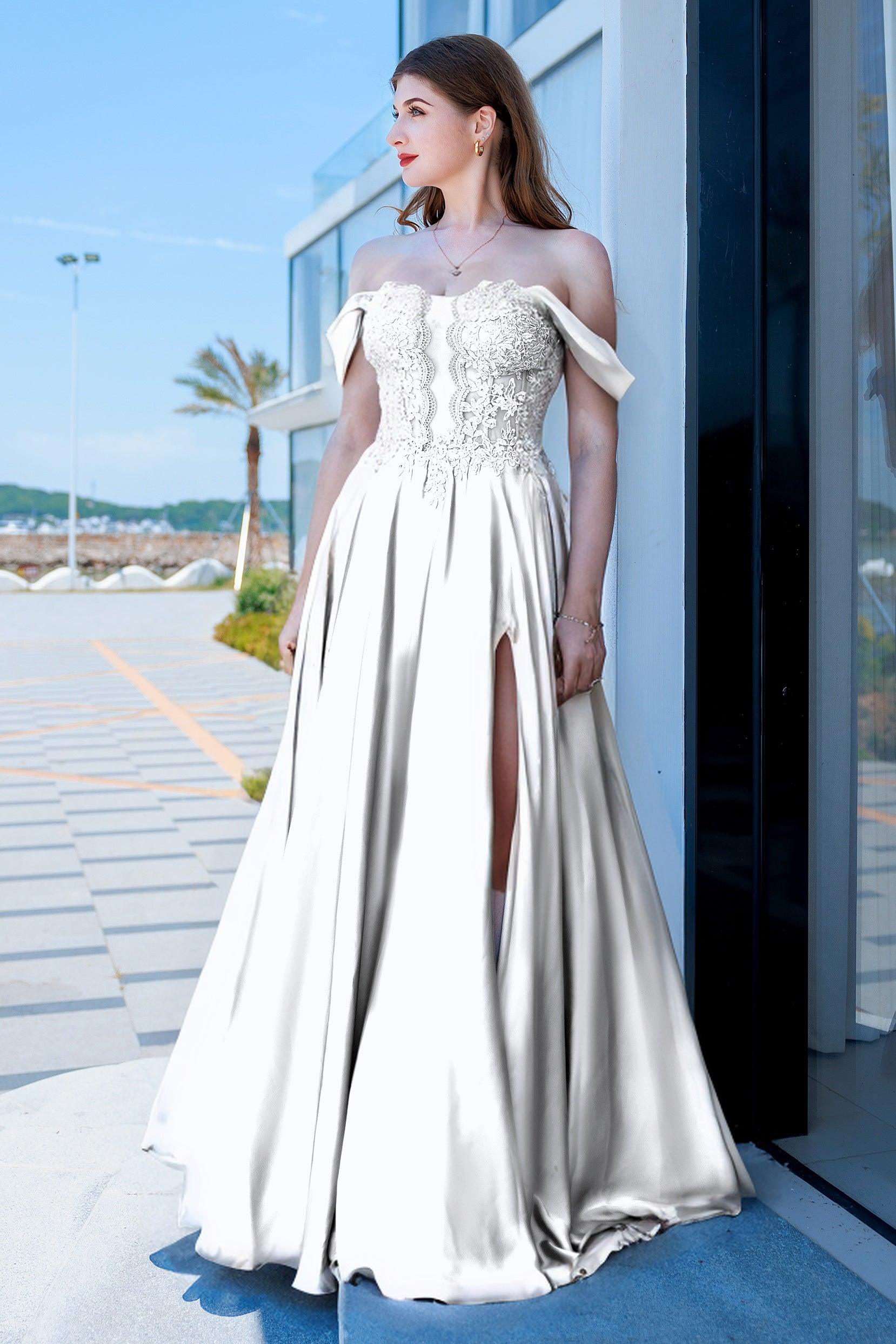 A-Line Floor Length Forged Chiffon Prom Dress CS0485 - COCOMELODY