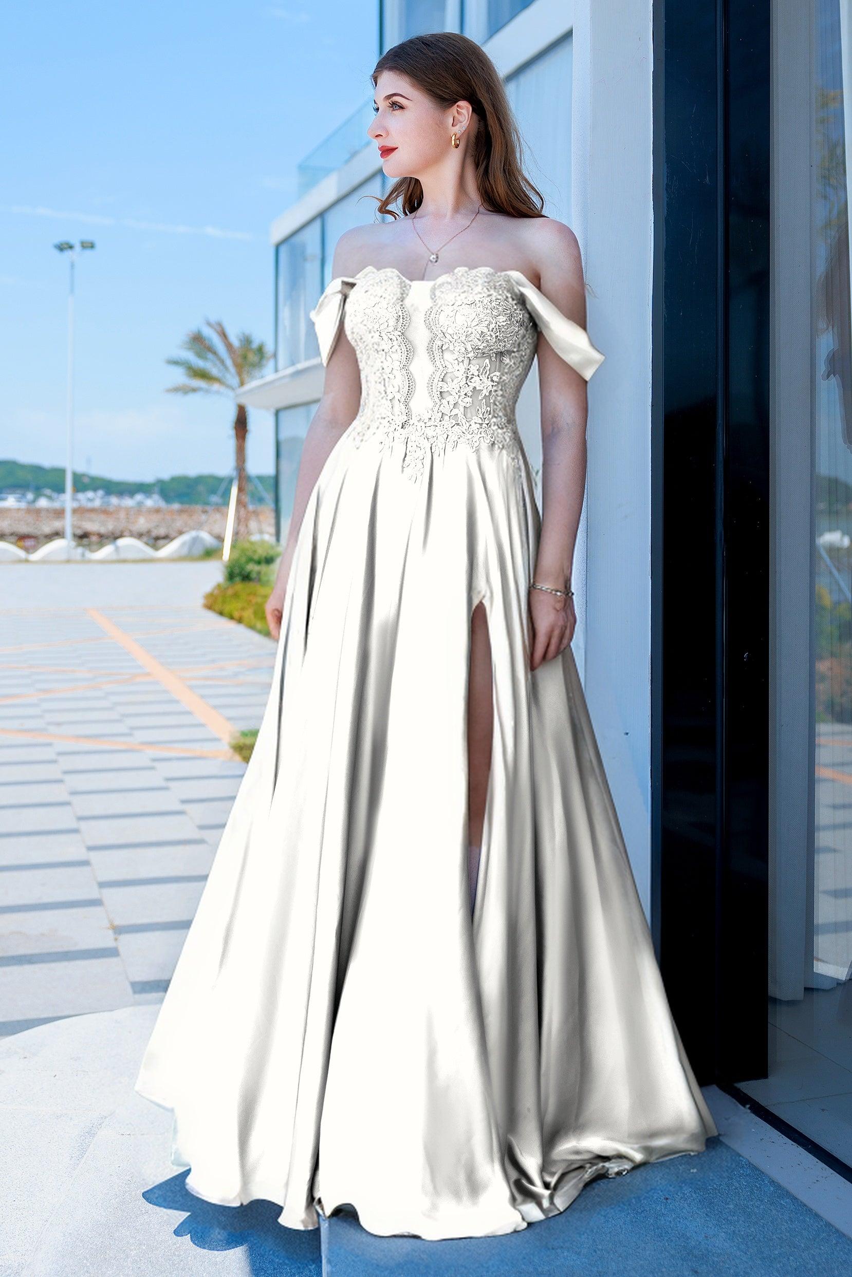 A-Line Floor Length Forged Chiffon Prom Dress CS0485 - COCOMELODY