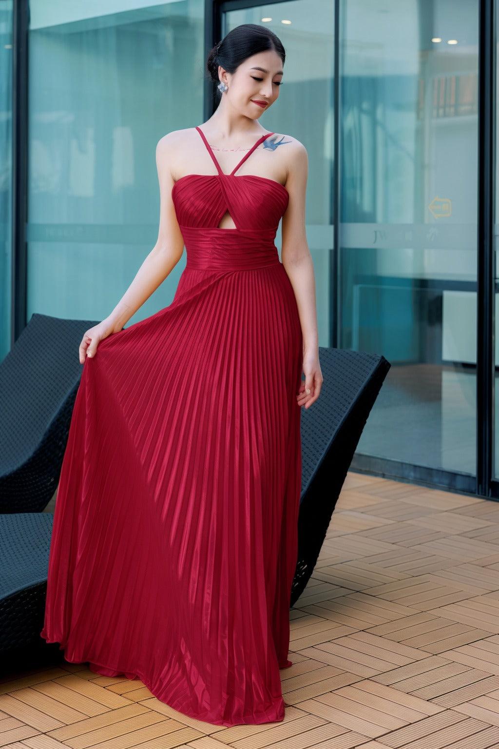 Sheath-Column Floor Length Hot Stamping Cloth Prom Dress CS0486 - COCOMELODY