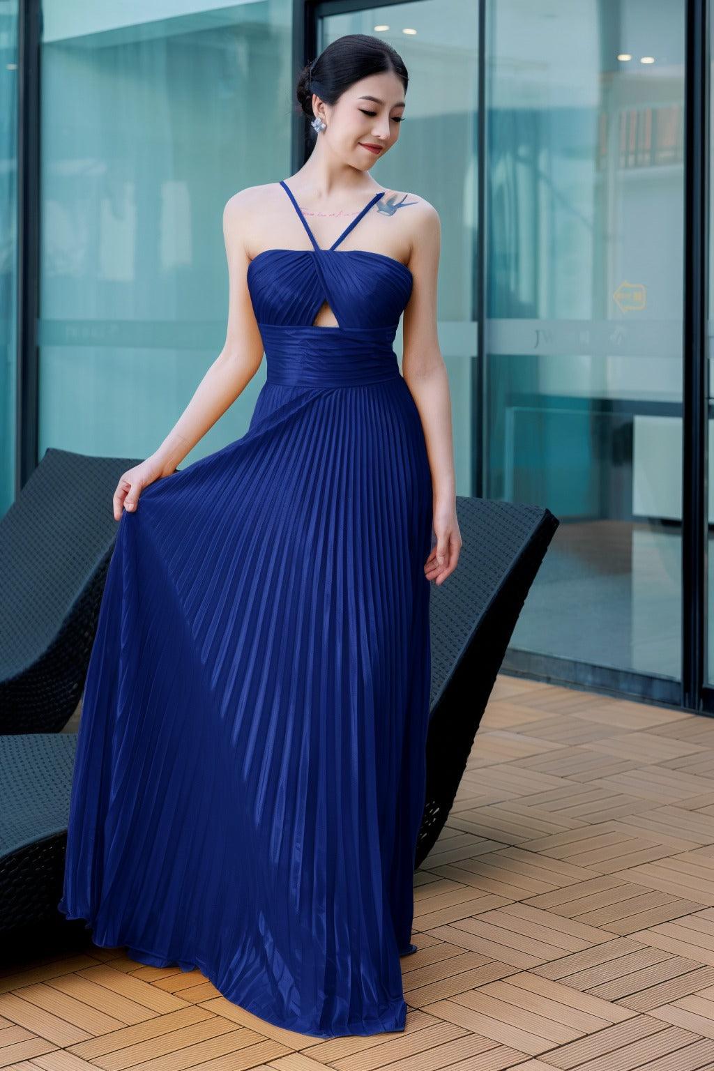 Sheath-Column Floor Length Hot Stamping Cloth Prom Dress CS0486 - COCOMELODY