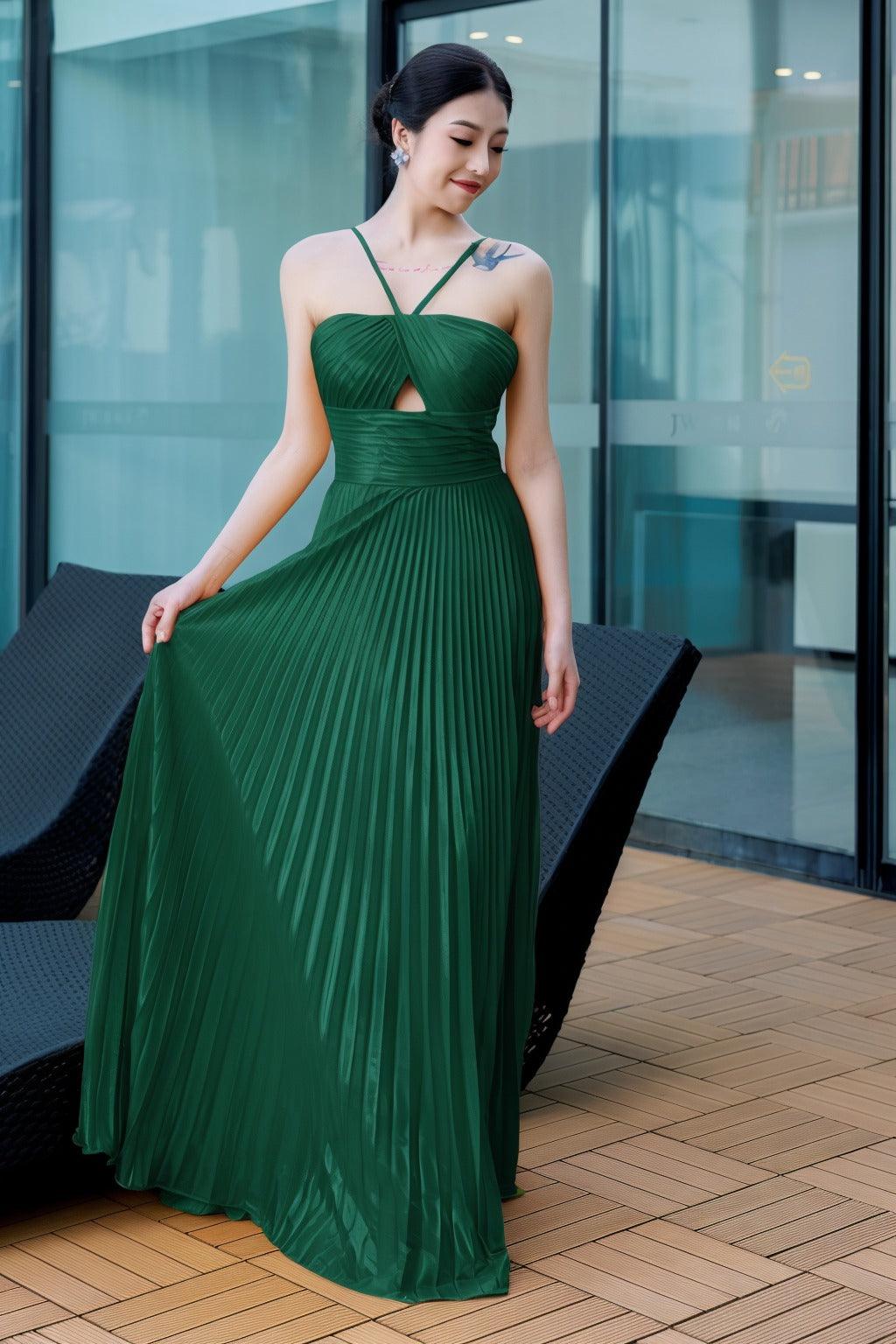 Sheath-Column Floor Length Hot Stamping Cloth Prom Dress CS0486 - COCOMELODY