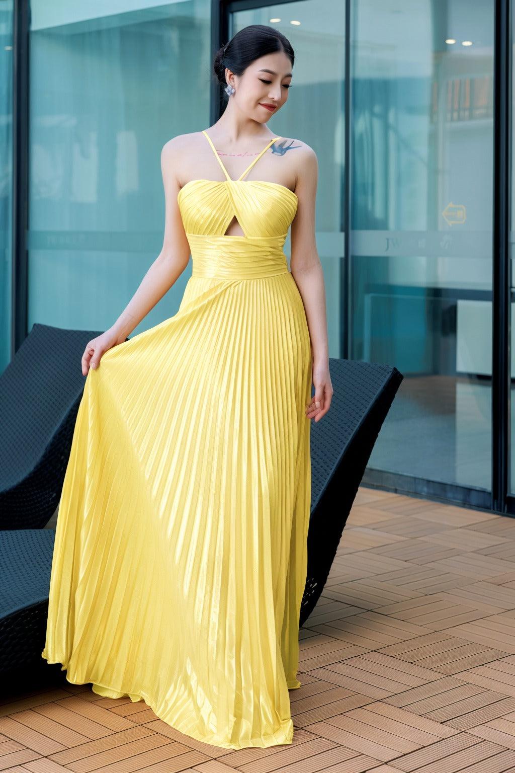 Sheath-Column Floor Length Hot Stamping Cloth Prom Dress CS0486 - COCOMELODY