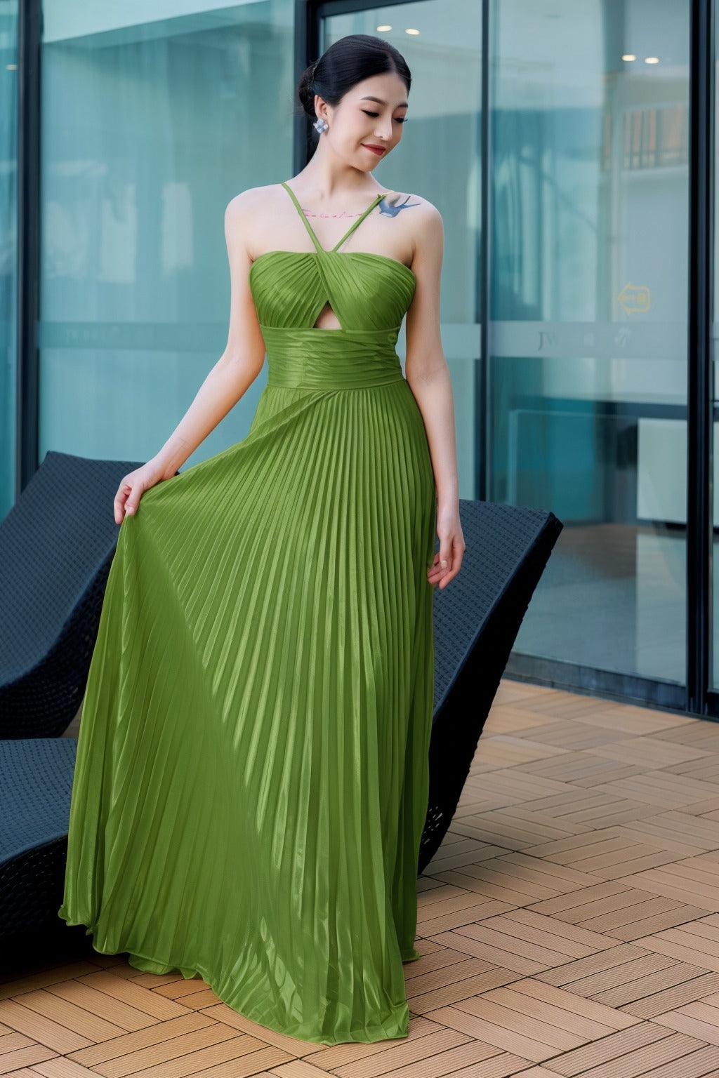 Sheath-Column Floor Length Hot Stamping Cloth Prom Dress CS0486 - COCOMELODY