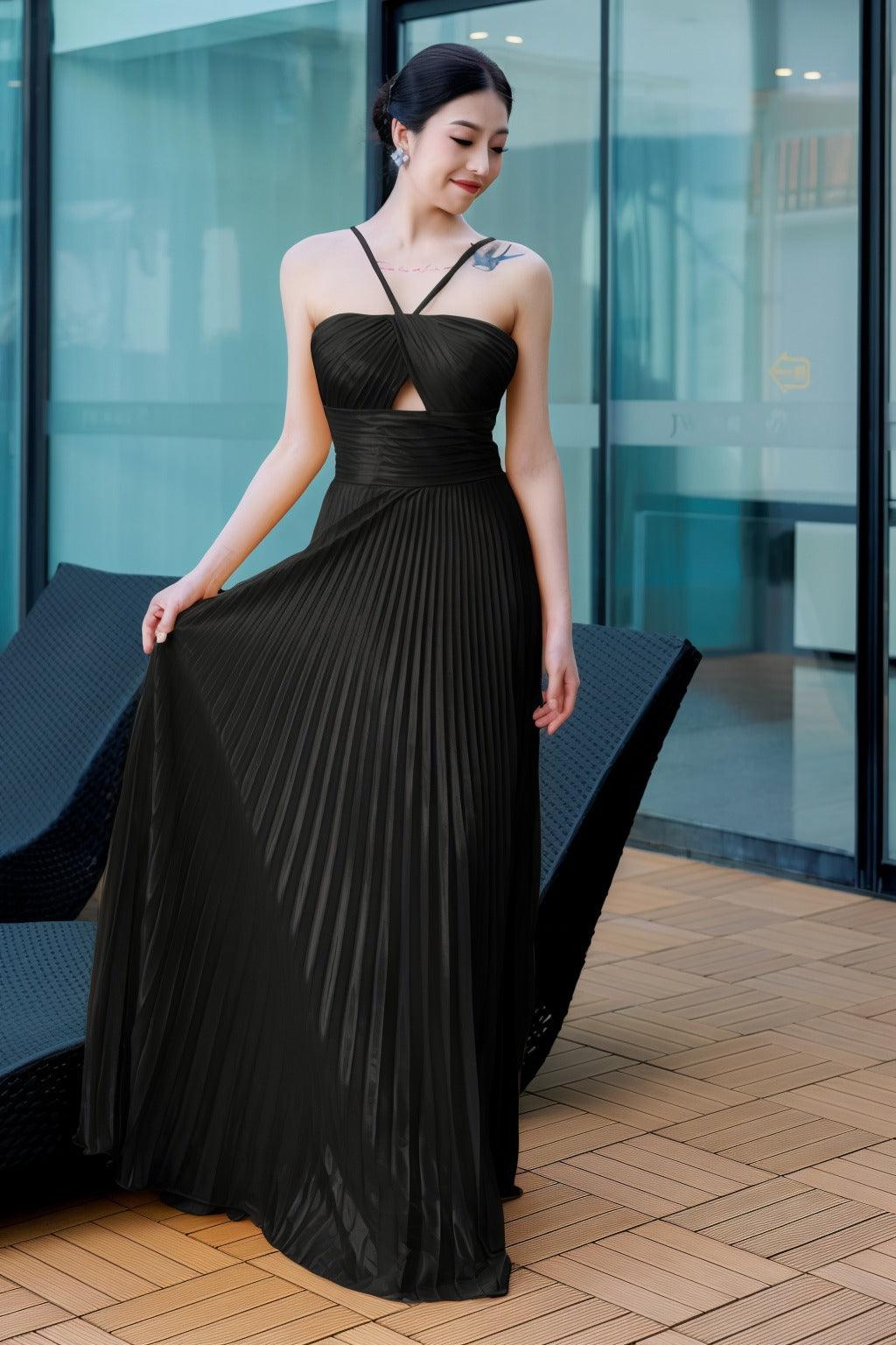 Sheath-Column Floor Length Hot Stamping Cloth Prom Dress CS0486 - COCOMELODY