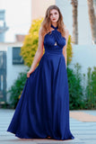 Sheath-Column Sweep-Brush Train Forged Chiffon Prom Dress CS0492 - COCOMELODY