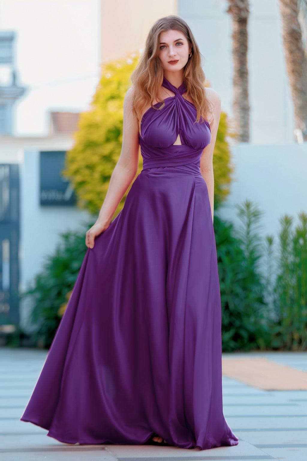 Sheath-Column Sweep-Brush Train Forged Chiffon Prom Dress CS0492 - COCOMELODY