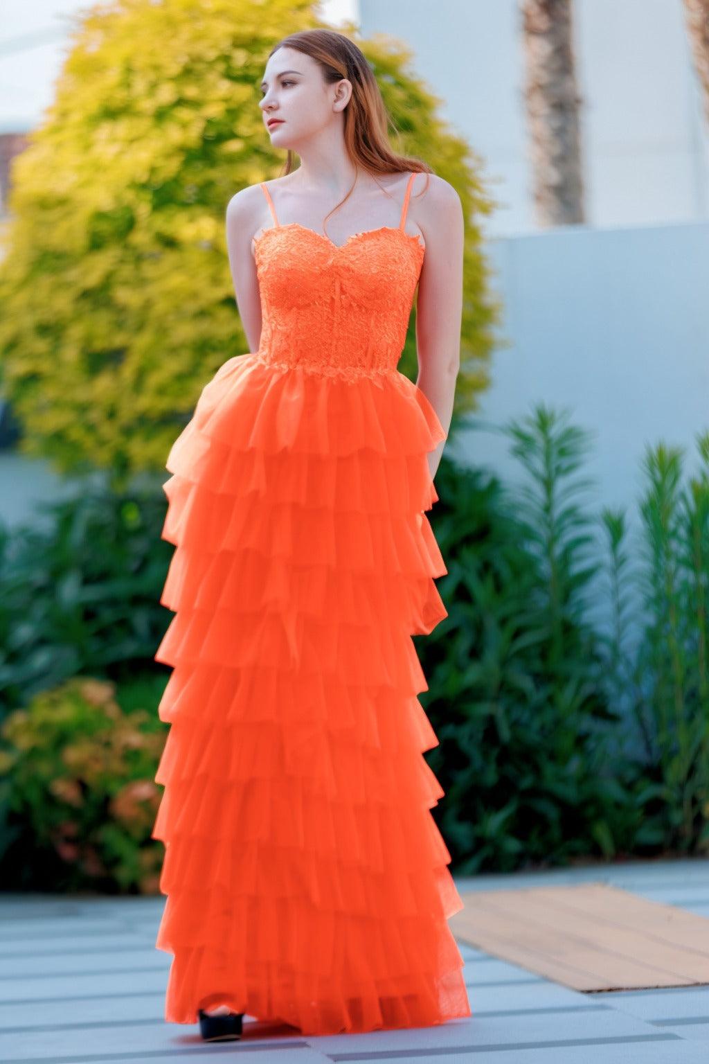 Sheath-Column Floor Length Tulle Prom Dress CS0496 - COCOMELODY