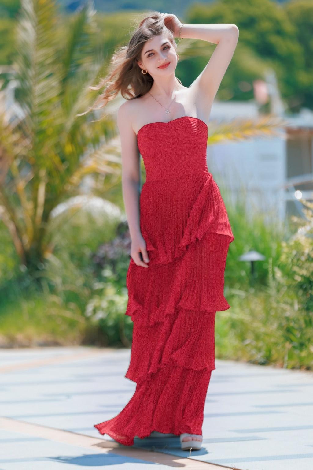 A-Line Floor Length Chiffon Prom Dress CS0499 - COCOMELODY