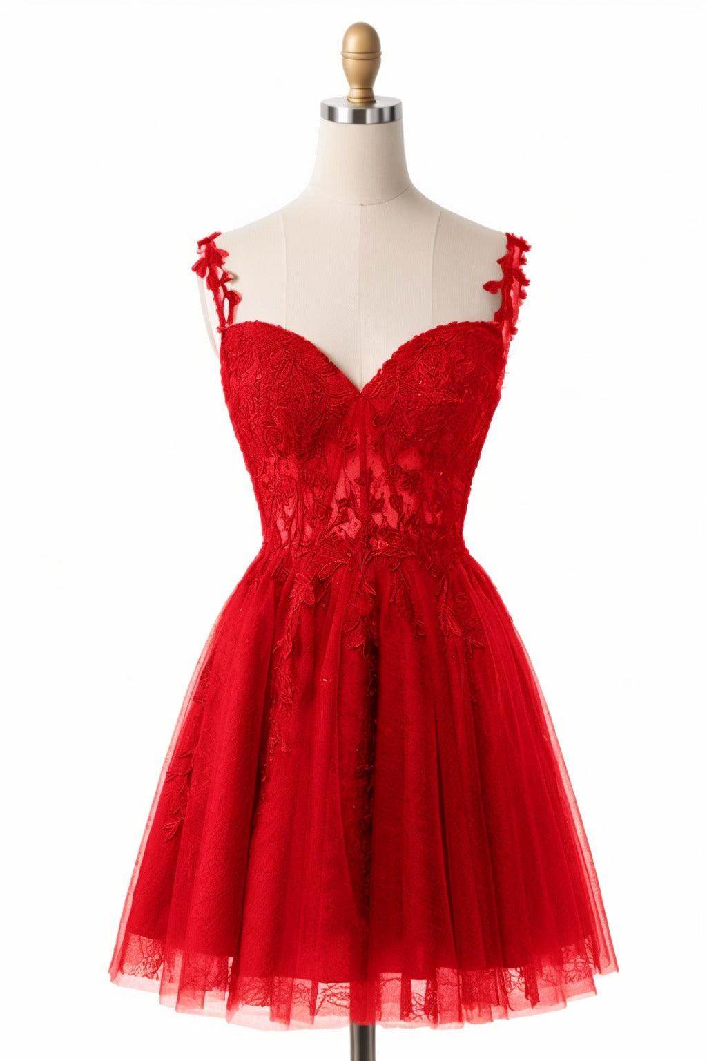 A-Line Short-Mini Tulle Homecoming Dresses CS0505 - COCOMELODY